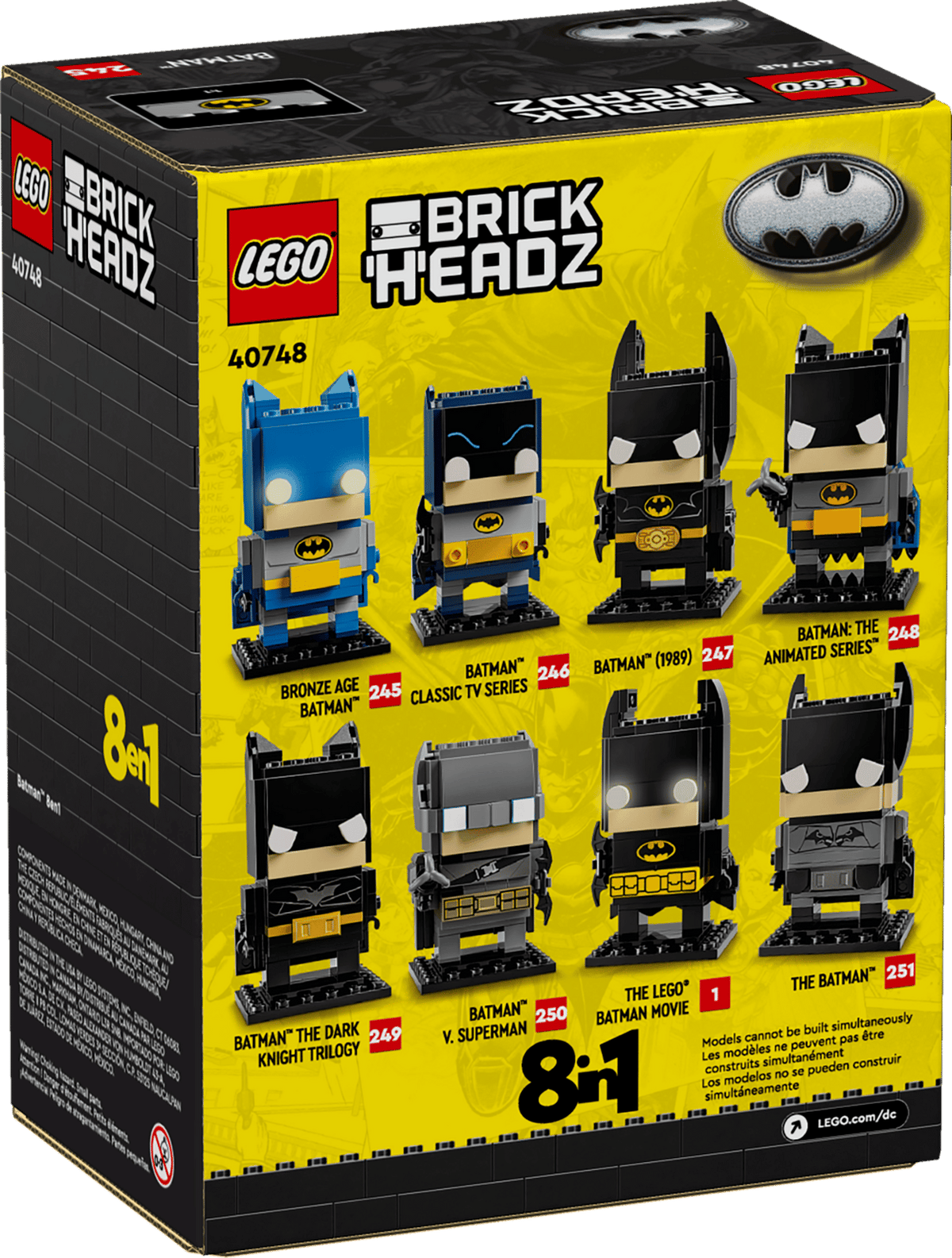 40748 LEGO BrickHeadz DC Comics Super Heroes Batman 8in1 *RETIRED*